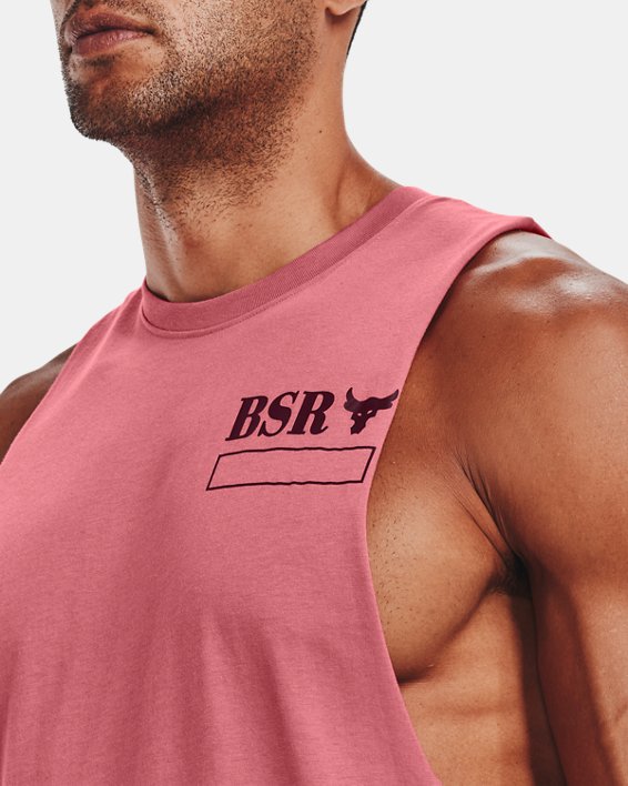 Men's Project Rock BSR Tank in Pink image number 3